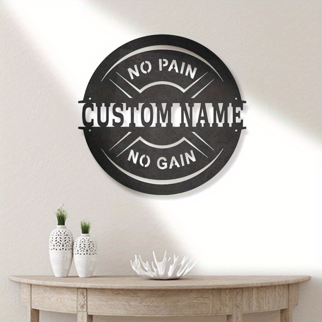 Home Gym Names - لوحة فنية جدارية معدنية عتيقة مخصصة