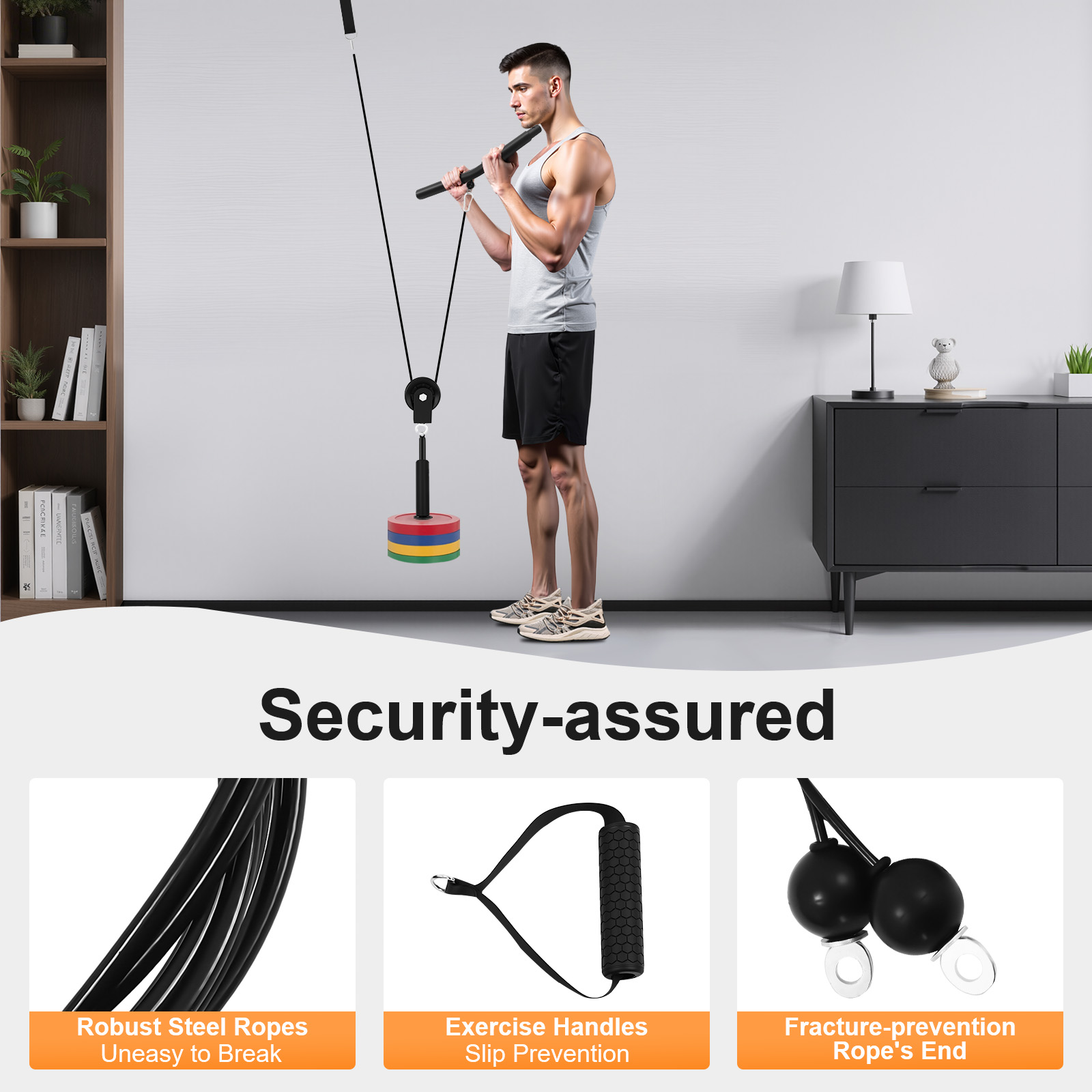 Home Gym Cable - نظام تمارين الكابل بوزن 120 كجم،