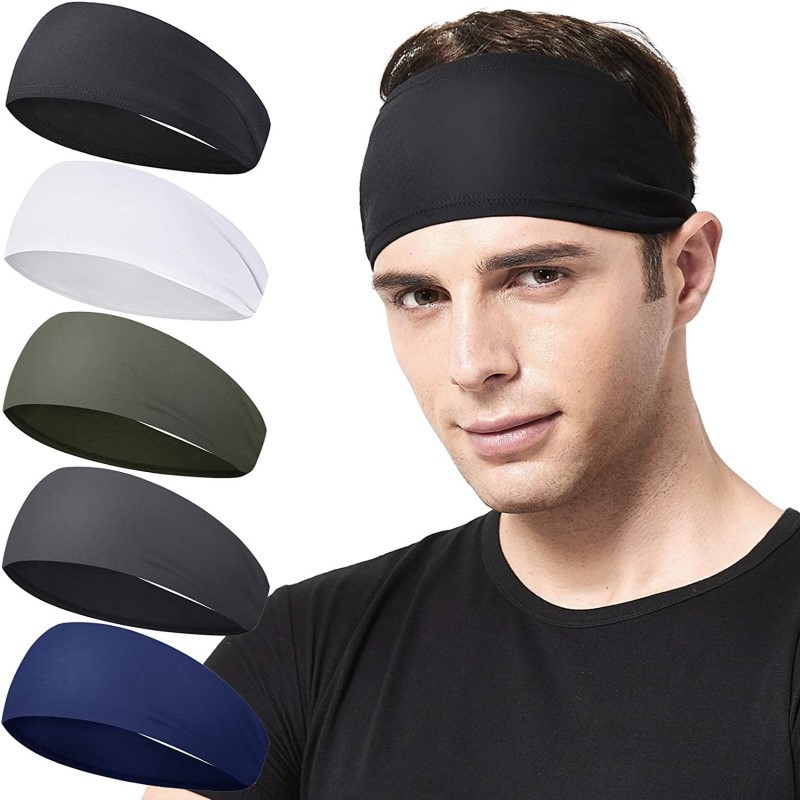 Home Gym Aesthetic - عصابة رأس رياضية مرنة للجنسين، ماصة
