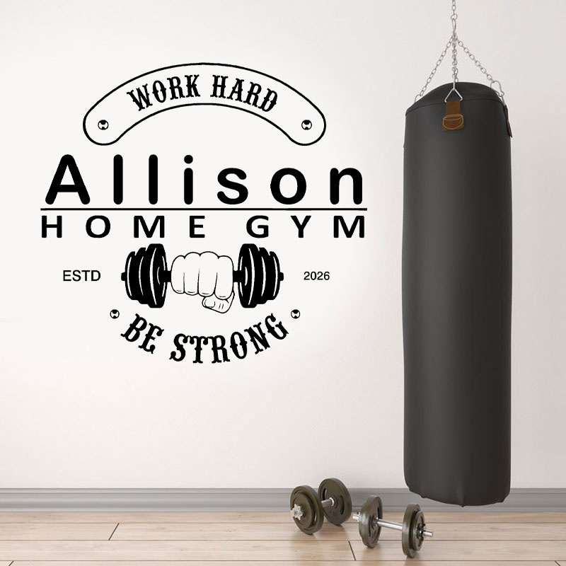 ملصق جداري مخصص بالاسم + النص  - مراجعة Home Gym Names وسعره