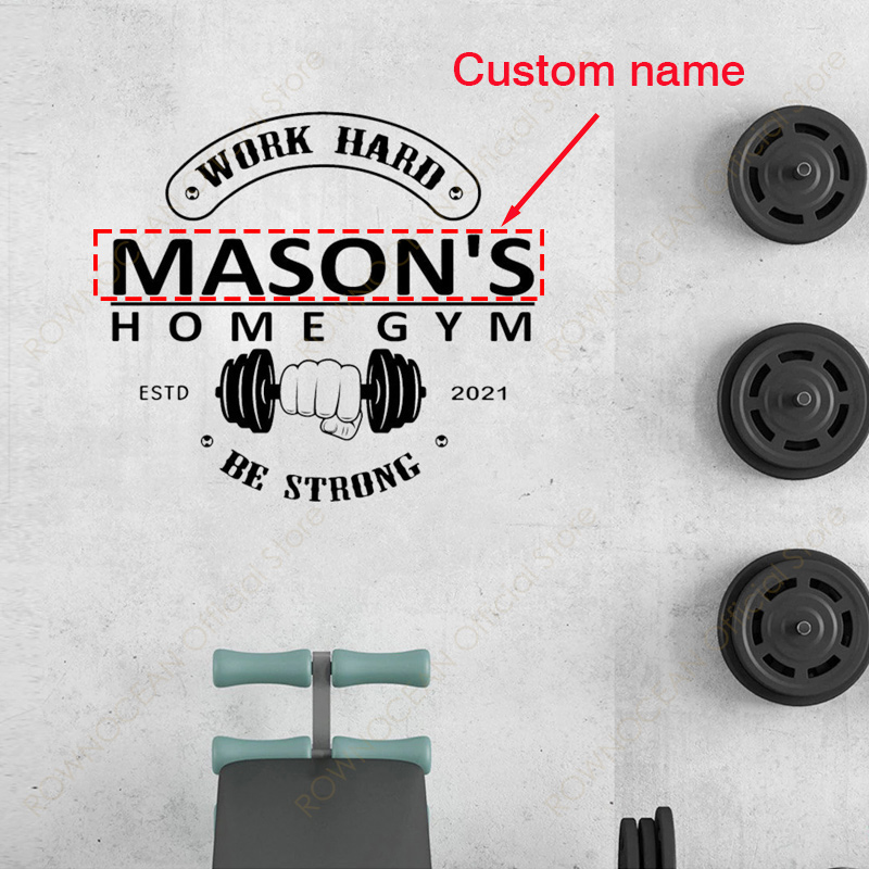 ملصق جداري مخصص بالاسم + النص  - مراجعة Home Gym Names وسعره