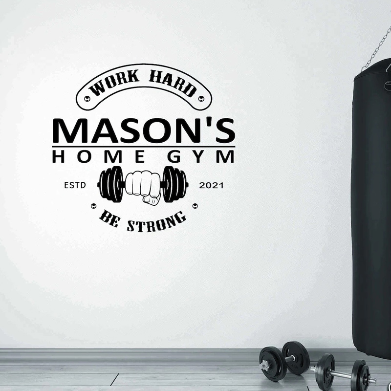 ملصق جداري مخصص بالاسم + النص  - مراجعة Home Gym Names وسعره