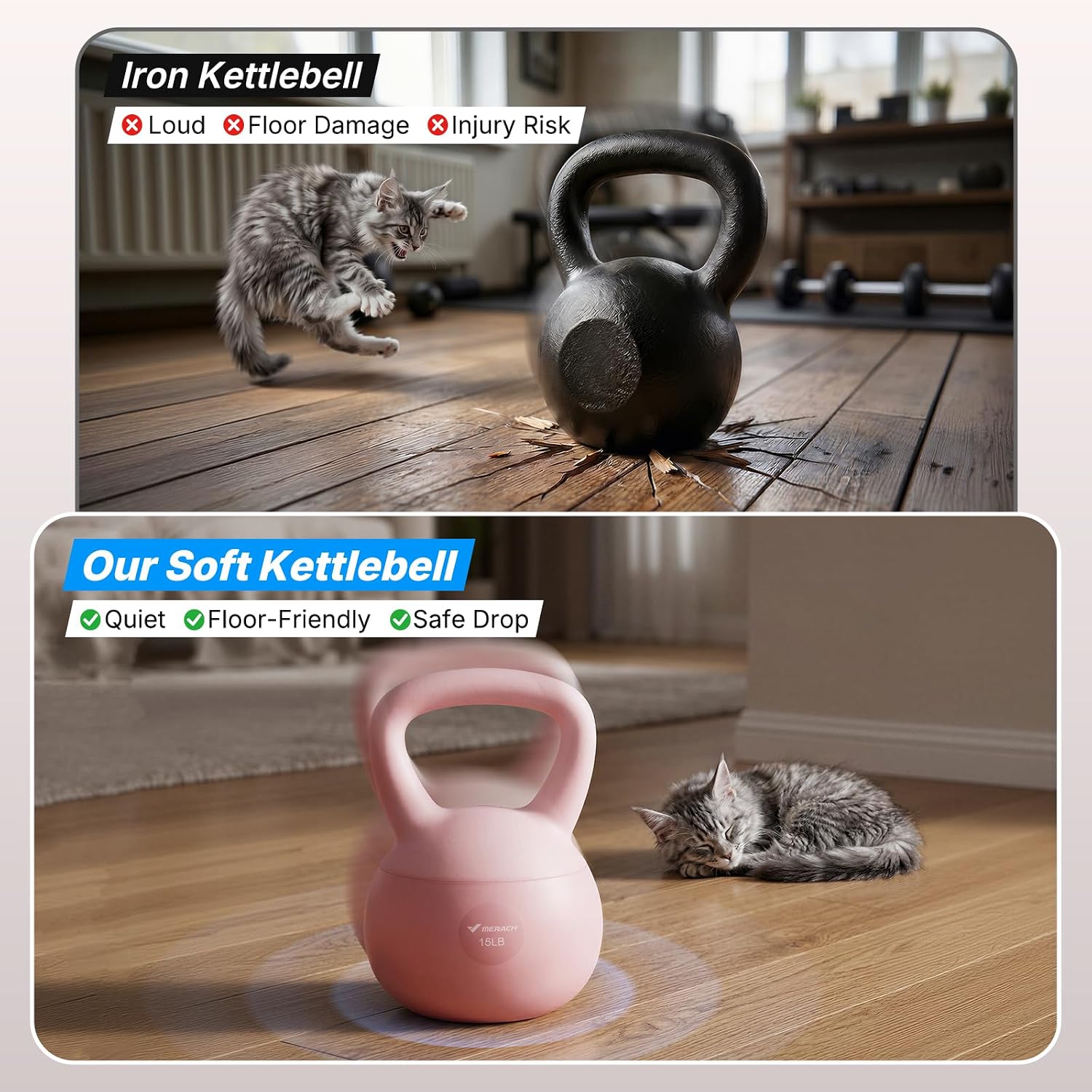 كيتل بيل ناعم بمقبض عريض مضاد  - مراجعة Kettler Home Gym وسعره