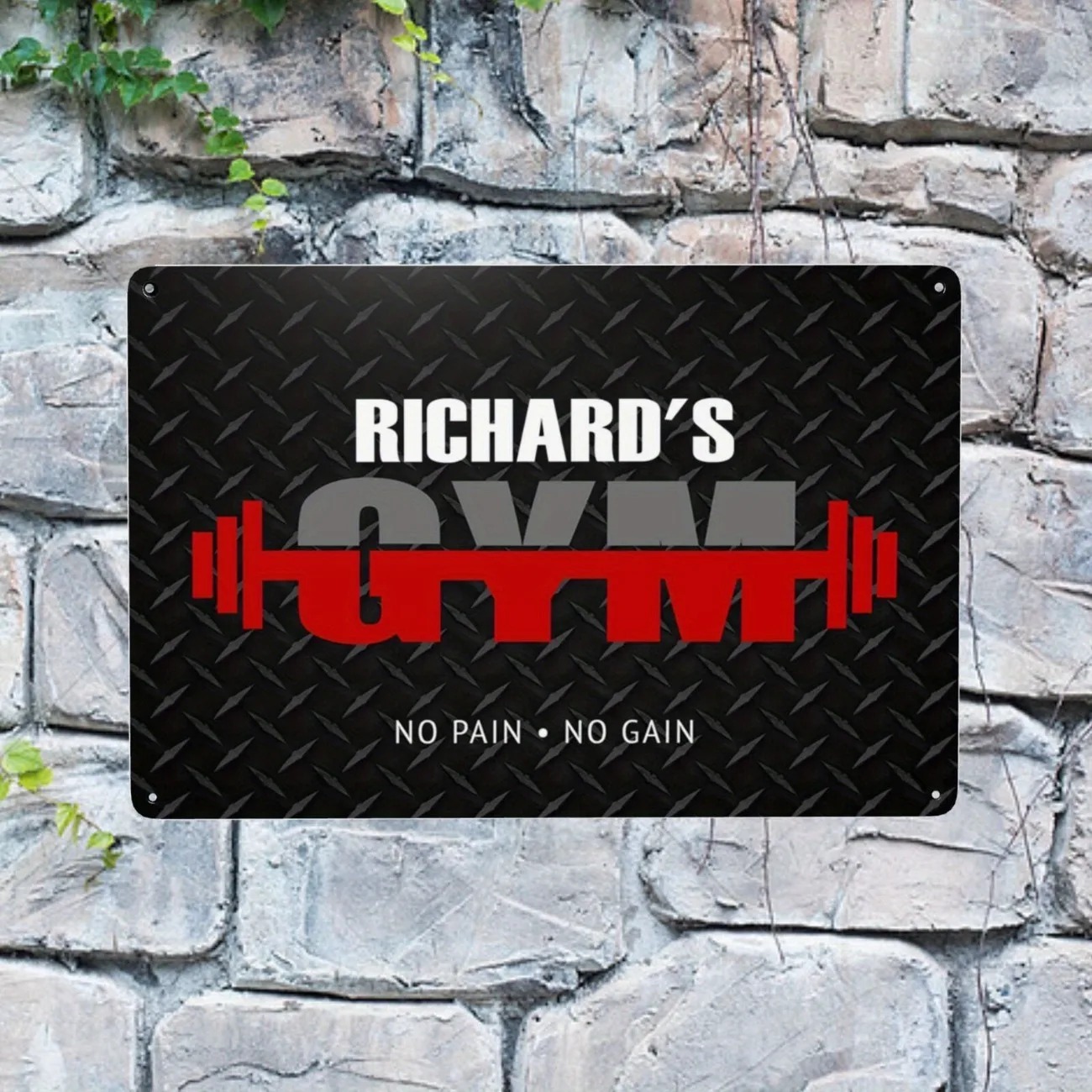لافتة معدنية مخصصة للصالة الري - مراجعة Home Gym Names وسعره