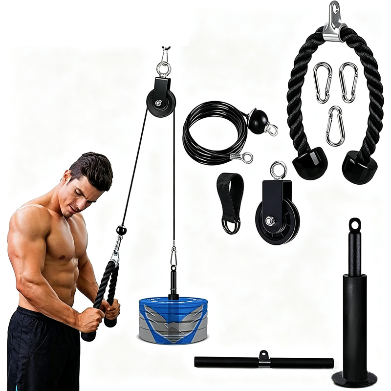 نظام بكرة كابلات صامت من الفول - مراجعة Home Gym Diy Pulley System وسعره