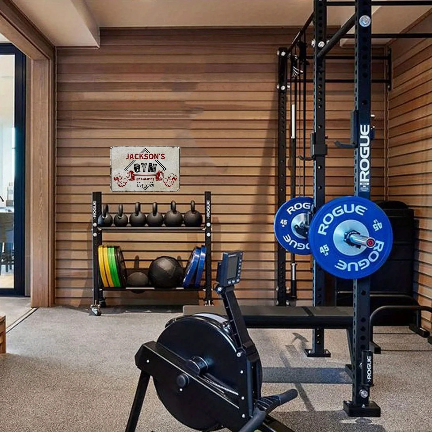 لافتة رياضية مخصصة بتصميم عتيق - مراجعة Home Gym Names وسعره