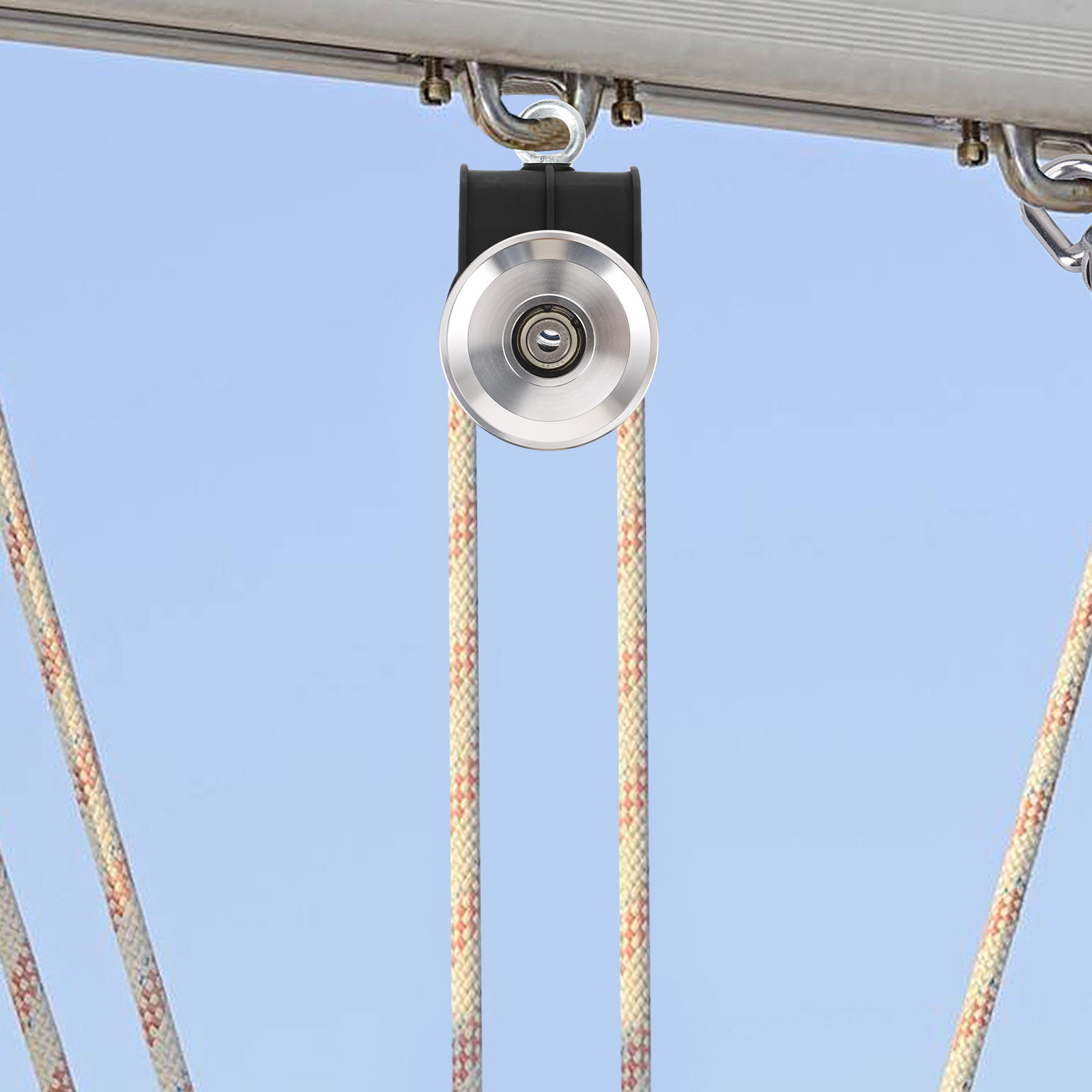 عجلة بكرة متينة من سبائك الألو - مراجعة Home Gym Diy Pulley System وسعره