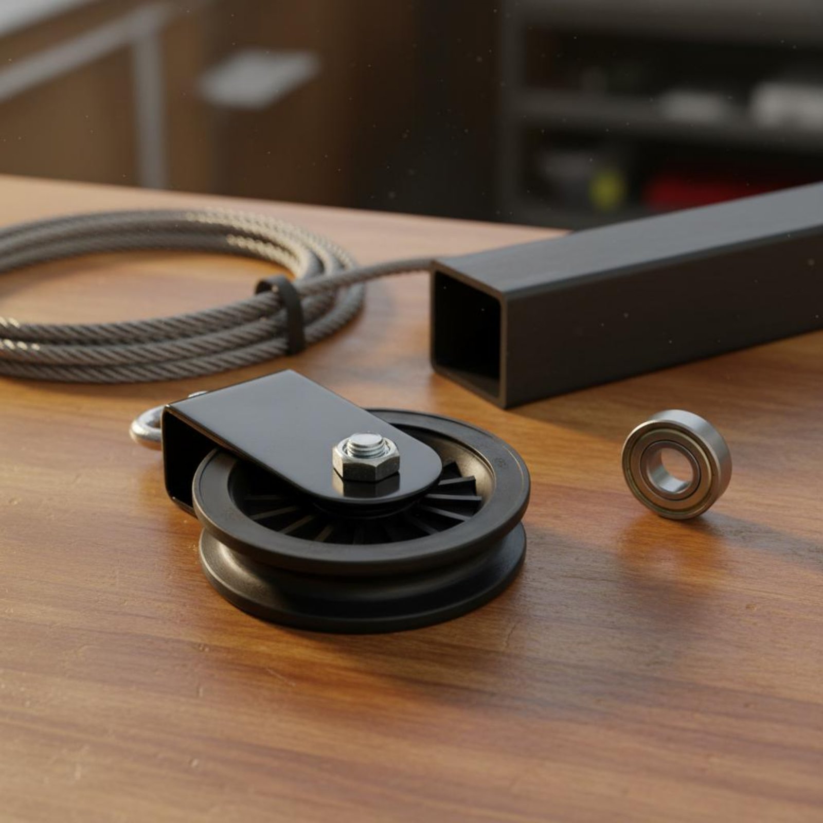حامل بكرة لياقة بدنية صامت وثا - مراجعة Home Gym Cable وسعره