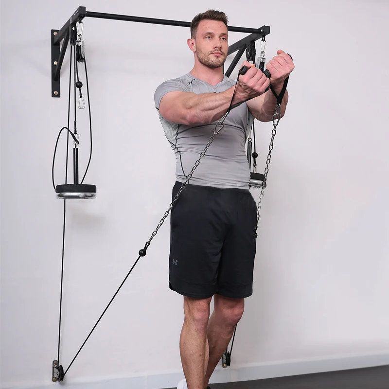 نظام كابل بكرة اللياقة البدنية - مراجعة Home Gym Diy Pulley System وسعره