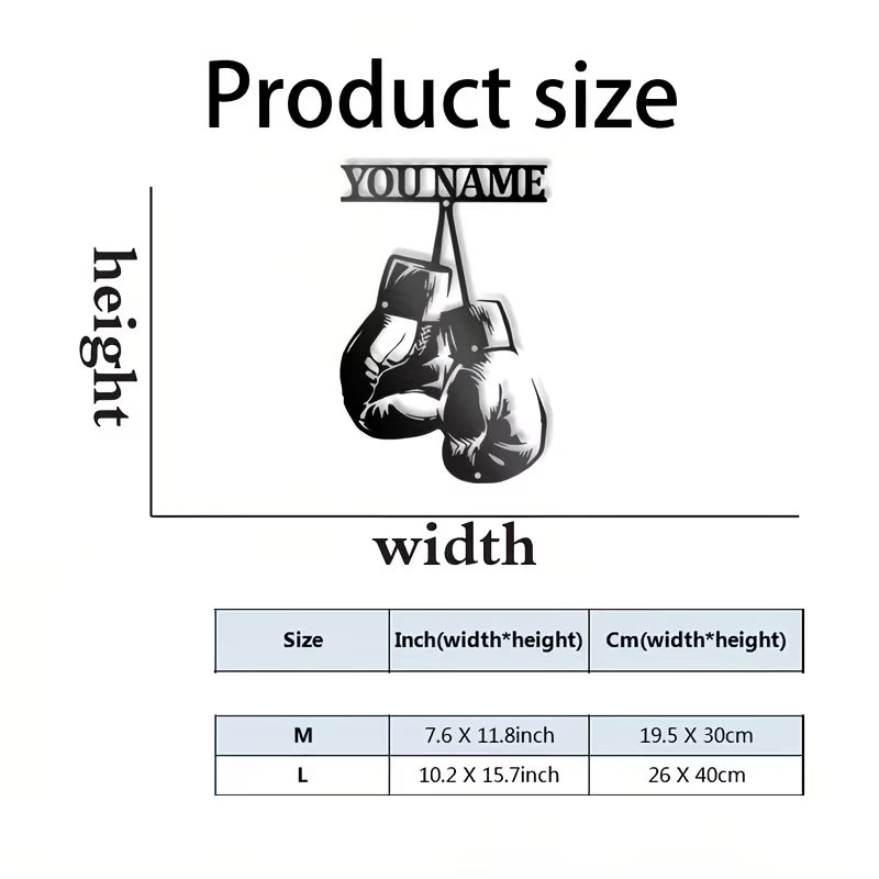 لوحة جدارية معدنية مخصصة لقفاز - مراجعة Home Gym Names وسعره