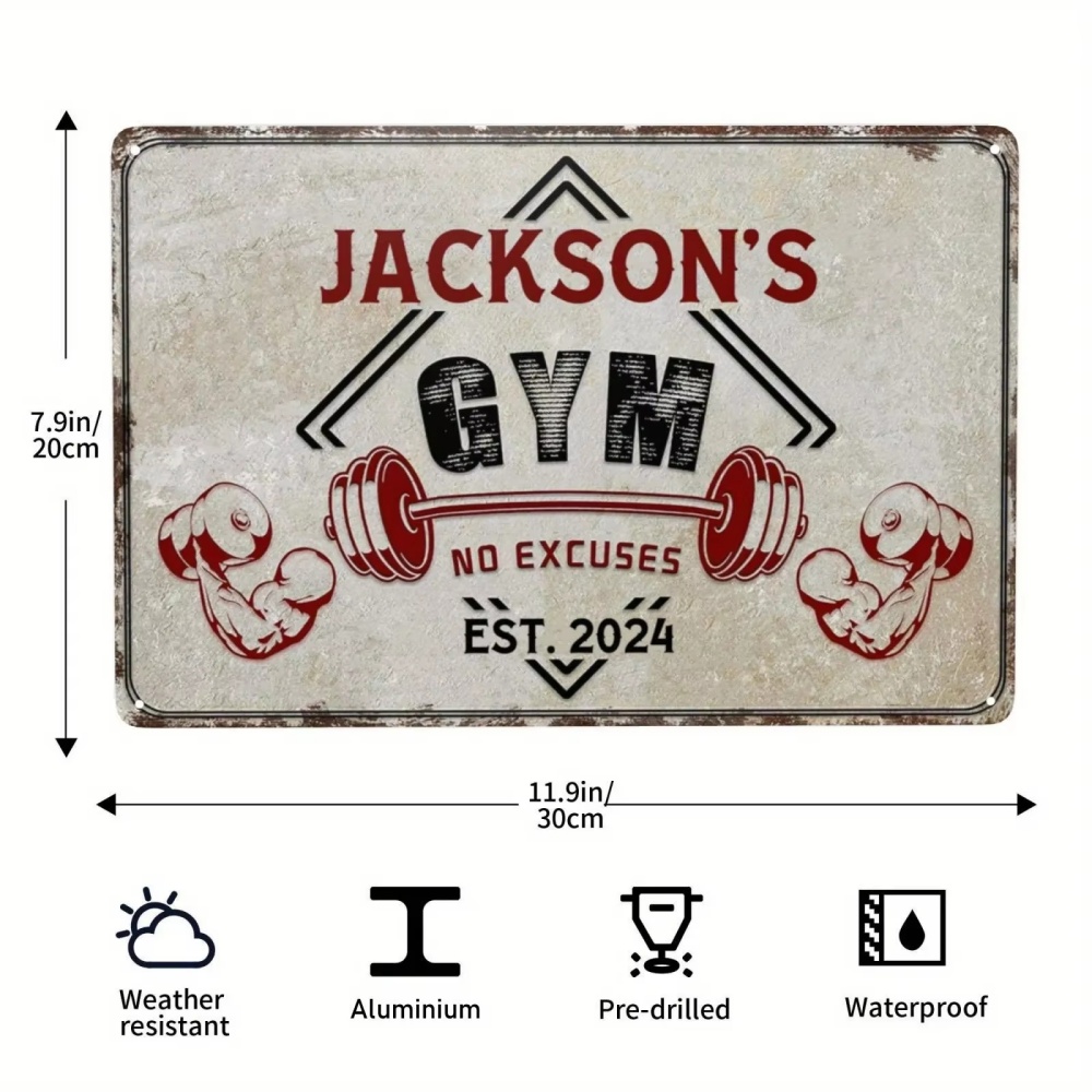 لافتة رياضية مخصصة بتصميم عتيق - مراجعة Home Gym Names وسعره