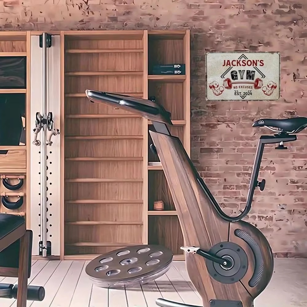 لافتة رياضية مخصصة بتصميم عتيق - مراجعة Home Gym Names وسعره