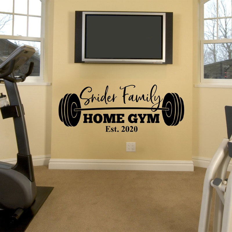ملصق جداري مخصص باسم العائلة ل - مراجعة Home Gym Names وسعره
