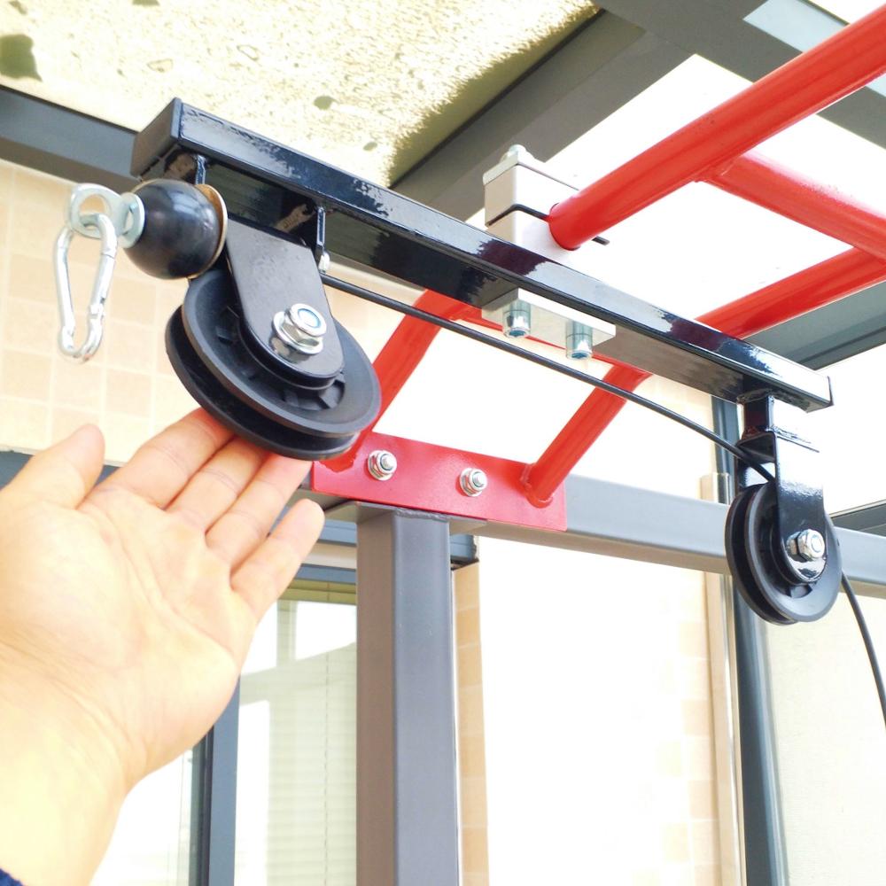 مجموعة بكرات الجيم المنزلية -  - مراجعة Home Gym Diy Pulley System وسعره